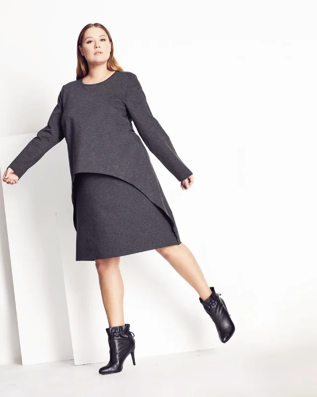 Double Layer Dress | Charcoal Grey