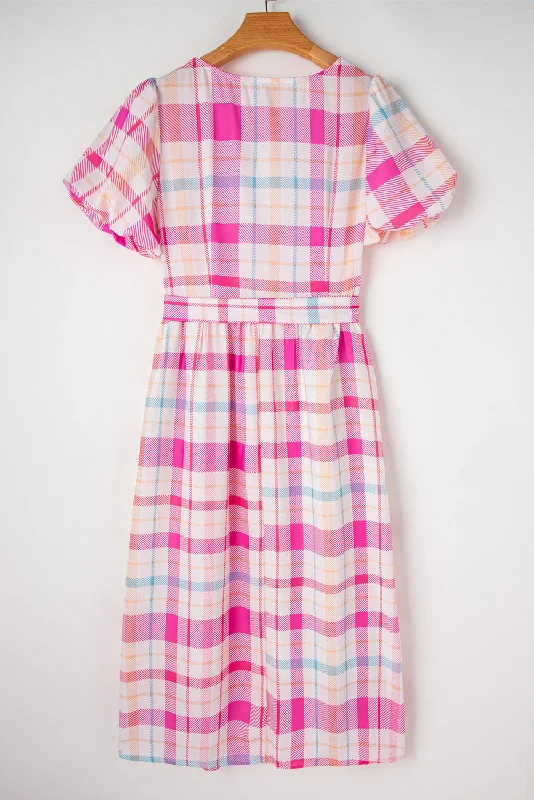 Versatile Casual Plaid Dress