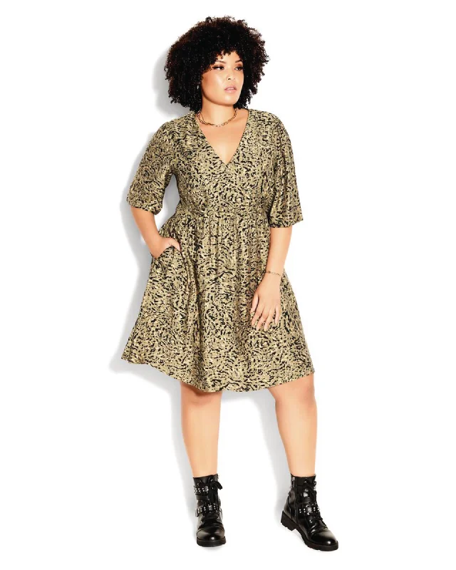 Urban Camo Dress | Olive Green / Black