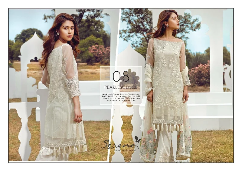 Dress by sareen in offwhite color with beautiful threds and tila embroidery Model# C 547
