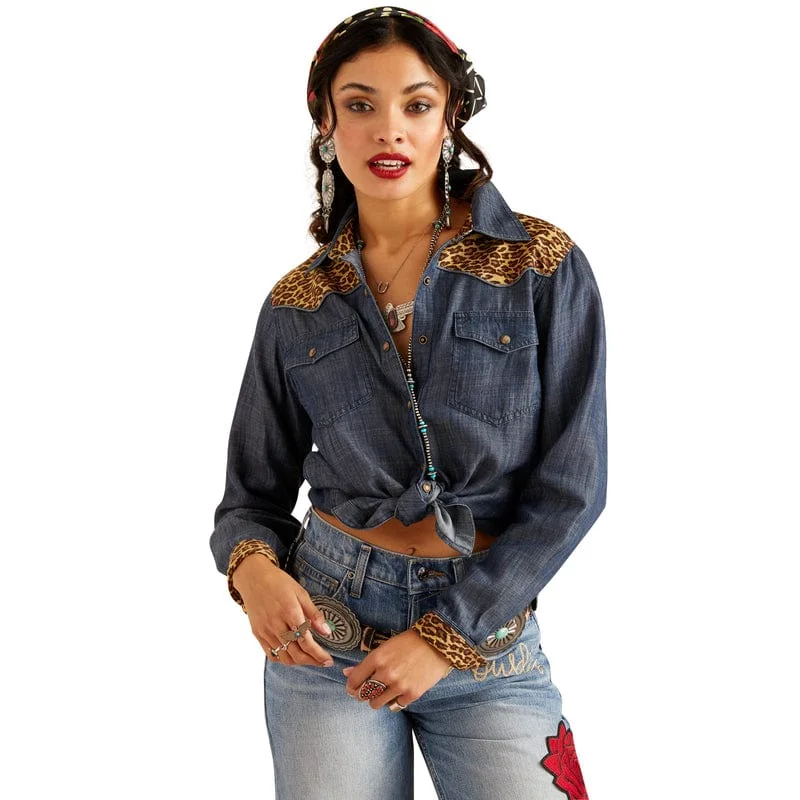 Ariat Women's Layla Rose Rodeo Quincy Chambray Long Sleeve Western Snap Shirt 10048539 Classic Casual Short Sleeve Ariat Women's Layla Rose Rodeo Quincy Chambray Long Sleeve Western Snap Shirt 10048539 Classic Casual Short Sleeve
