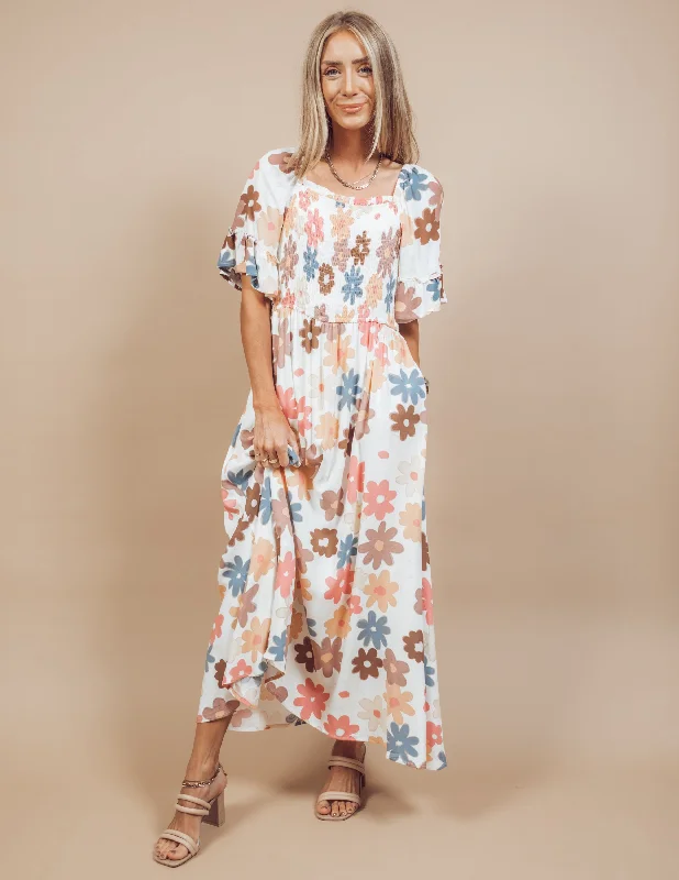 Azariah Floral Midi Dress Chic Off-Shoulder Midi Dress