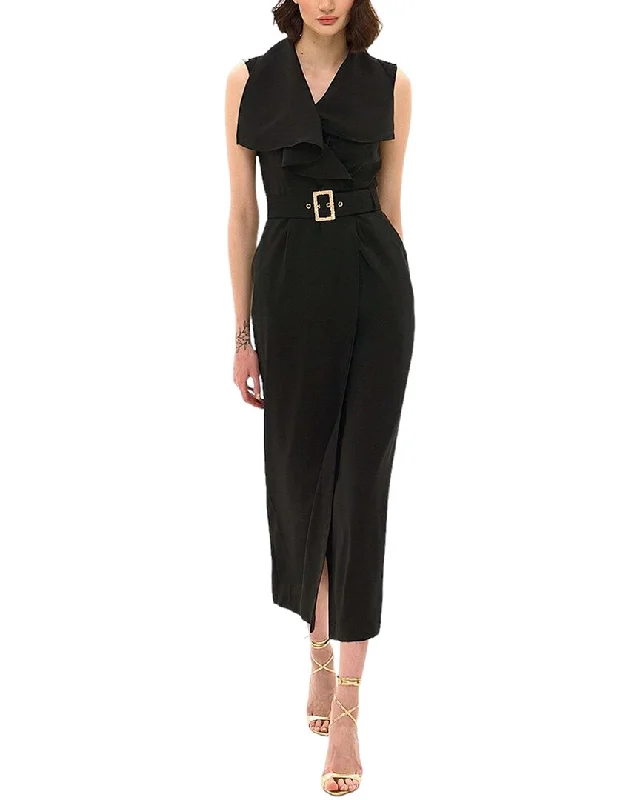 BGL Midi Dress Trendy Midi Dress with Belt