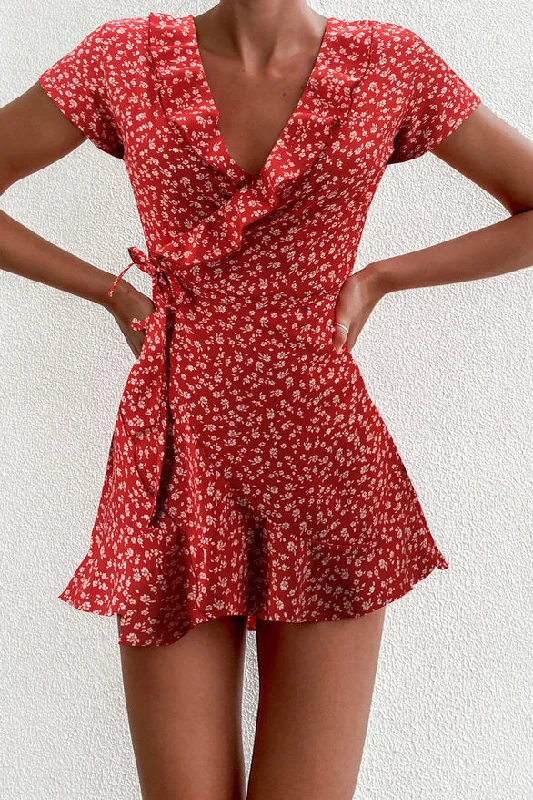 Carly Floral A-Line Mini Dress Cozy A-Line Mini Dress