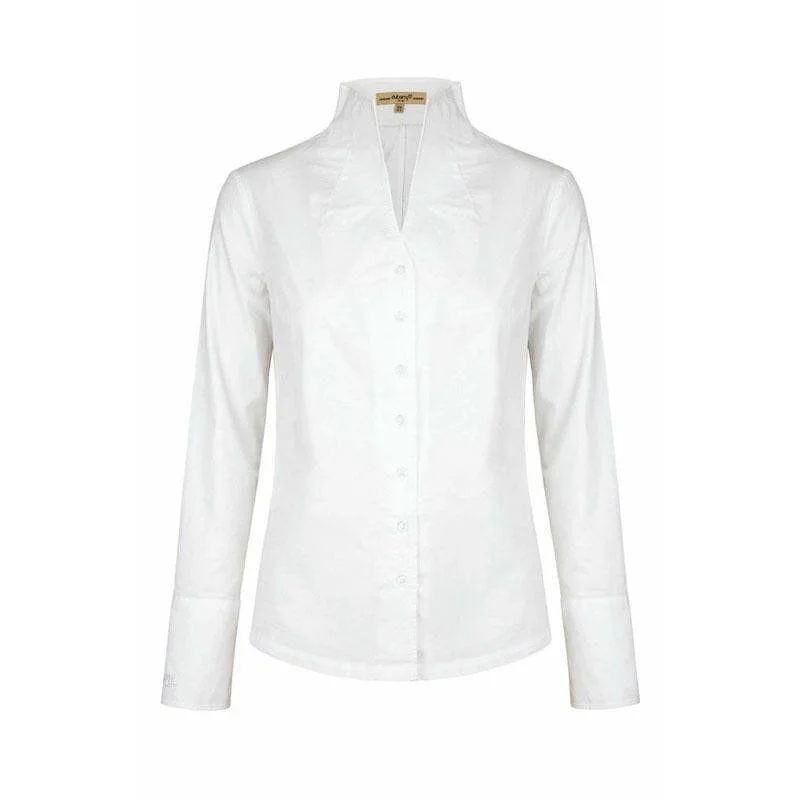 Dubarry Snowdrop Ladies Portrait Collar Shirt - White Comfortable Pocket Short Shirt Dubarry Snowdrop Ladies Portrait Collar Shirt - White Comfortable Pocket Short Shirt