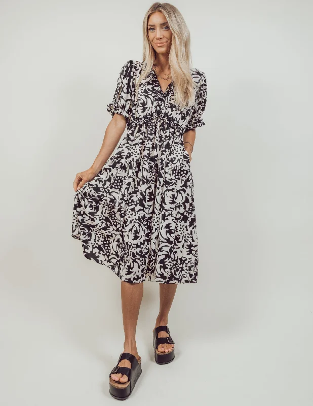 Judith Midi Dress Fashionable Off-Shoulder Dress Midi