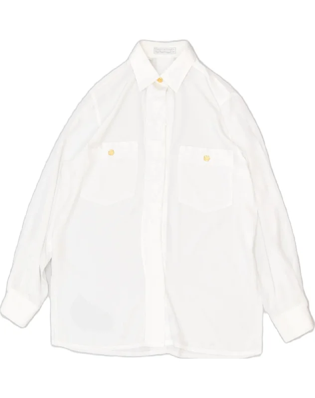MARIO ROSELLA Womens Shirt EU 38 Medium White Polyester Classic Stylish Round Neck Shirt MARIO ROSELLA Womens Shirt EU 38 Medium White Polyester Classic Stylish Round Neck Shirt