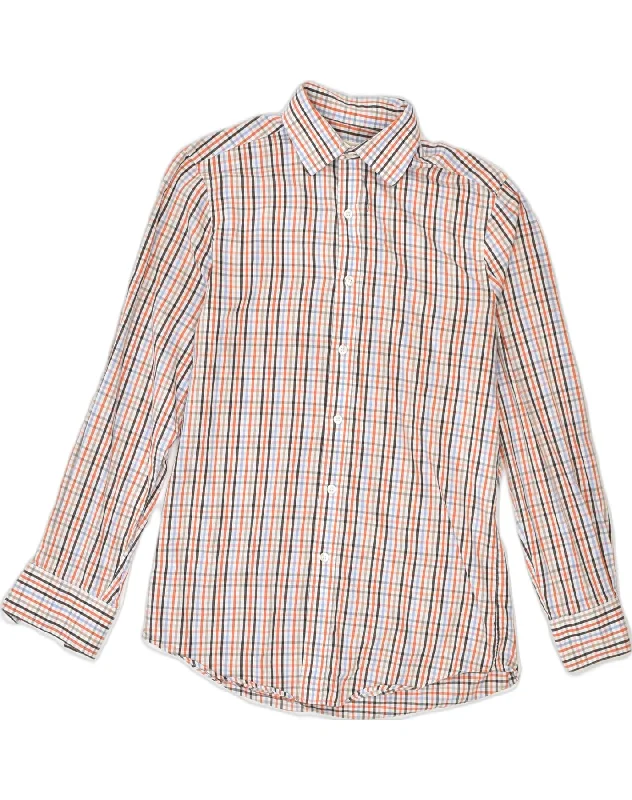MICHAEL KORS Womens Shirt Size 15 Medium Multicoloured Check Classic Stylish Round Neck Shirt MICHAEL KORS Womens Shirt Size 15 Medium Multicoloured Check Classic Stylish Round Neck Shirt