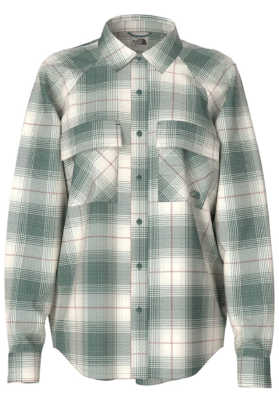 The North Face Women's Set Up Camp Flannel Button Up Shirt Casual Button-Down Short Shirt