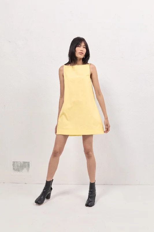 Tulli Mini Dress Lemon Chic Tropical Mini Dress