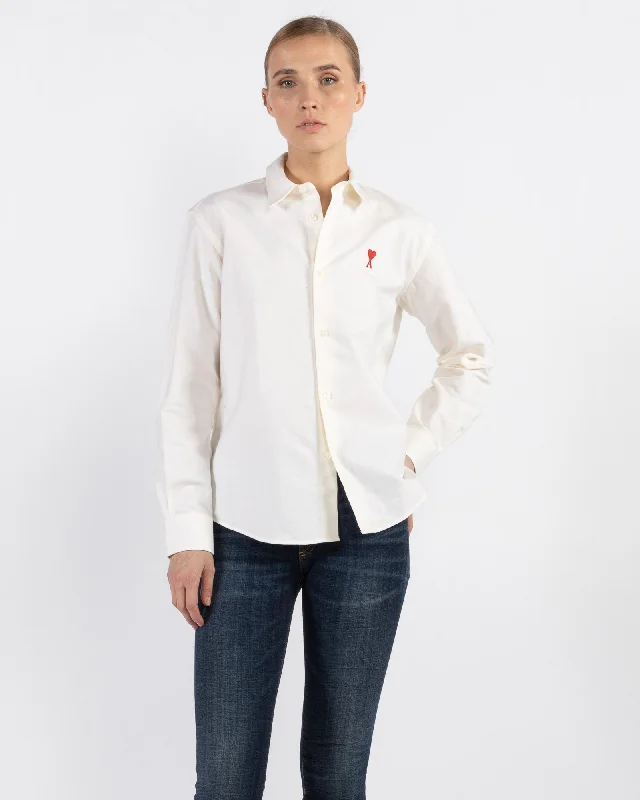 Tonal De Coeur Shirt Casual Plain Short Shirt