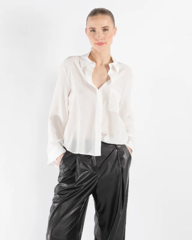 The Boyfriend Shirt Elegant Off-Shoulder Short Shirt