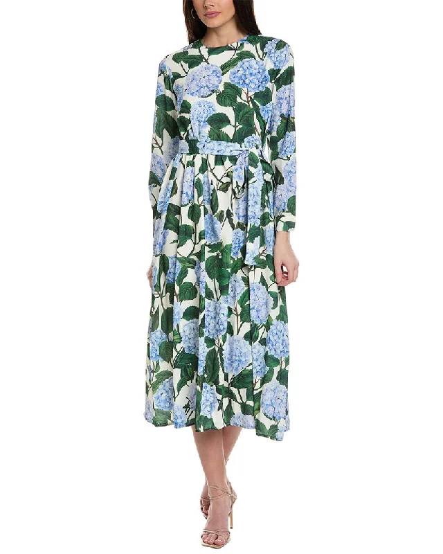 YAL New York Printed Midi Dress Fashionable Chiffon Midi Dress