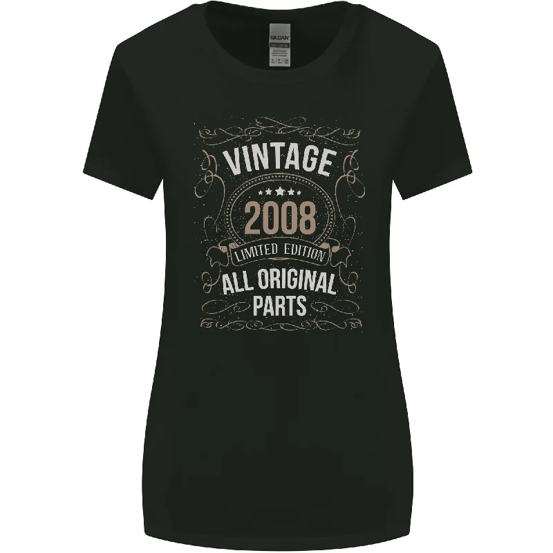 15th Birthday Limited Edition 2008 Womens Wider Cut T-Shirt Iron Safe Non-Iron Wrinkle Free