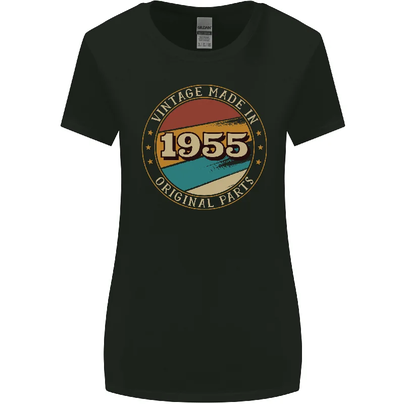 68th Birthday Vintage Made In 1955 Womens Wider Cut T-Shirt Mesh Blend Leather Blend Suede Blend 68th Birthday Vintage Made In 1955 Womens Wider Cut T-Shirt Mesh Blend Leather Blend Suede Blend