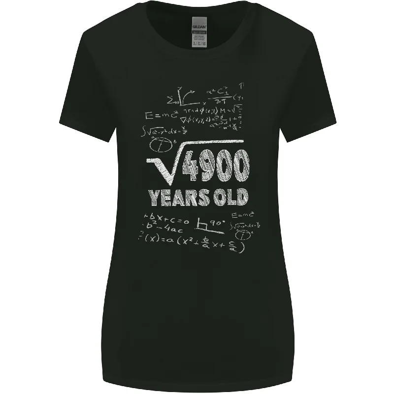 70th Birthday 70 Year Old Geek Funny Maths Womens Wider Cut T-Shirt Real Fur Shearling Chenille 70th Birthday 70 Year Old Geek Funny Maths Womens Wider Cut T-Shirt Real Fur Shearling Chenille