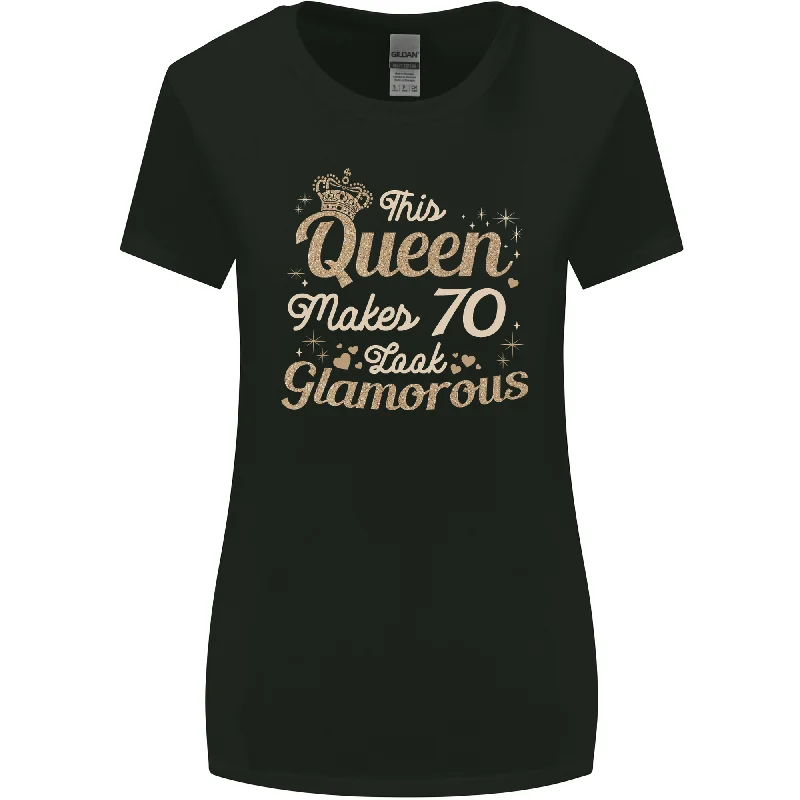 70th Birthday Queen Seventy Years Old 70 Womens Wider Cut T-Shirt Cozy Warm Stylish