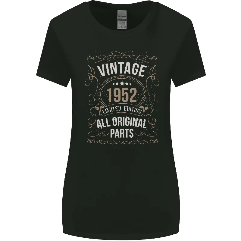 71st Birthday Limited Edition 1952 Womens Wider Cut T-Shirt Zippered Front Buttoned Front Snap Front 71st Birthday Limited Edition 1952 Womens Wider Cut T-Shirt Zippered Front Buttoned Front Snap Front