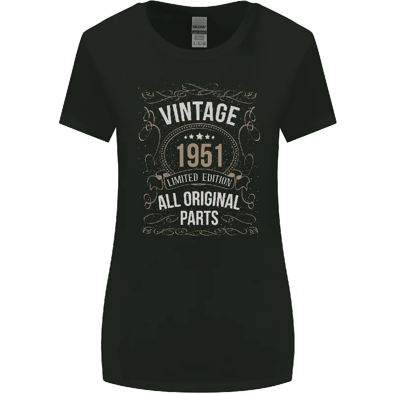 72nd Birthday Limited Edition 1951 Womens Wider Cut T-Shirt Spandex Blend Rayon Blend Denim Blend 72nd Birthday Limited Edition 1951 Womens Wider Cut T-Shirt Spandex Blend Rayon Blend Denim Blend