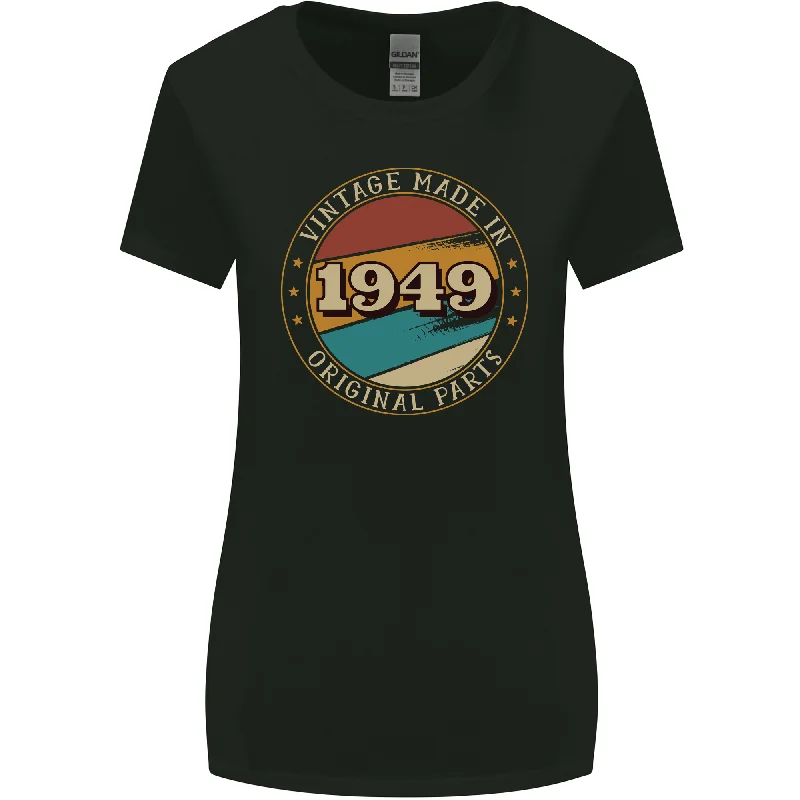 74th Birthday Vintage Made In 1949 Womens Wider Cut T-Shirt Houndstooth Herringbone Solid 74th Birthday Vintage Made In 1949 Womens Wider Cut T-Shirt Houndstooth Herringbone Solid