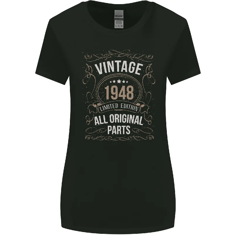 75th Birthday Limited Edition 1948 Womens Wider Cut T-Shirt Fleece Fabric Down Fabric Feather Fabric 75th Birthday Limited Edition 1948 Womens Wider Cut T-Shirt Fleece Fabric Down Fabric Feather Fabric