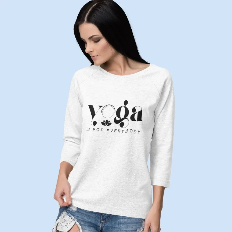 Yoga ir for Everybody Women’s 3/4th Sleeve T-Shirt Print Jacquard Patchwork