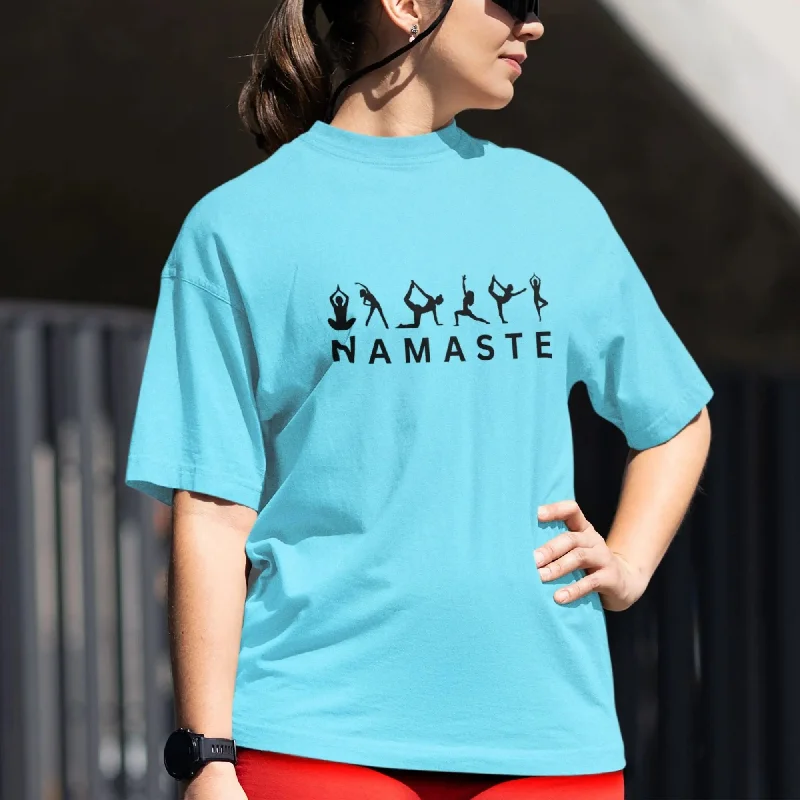 Namaste Round Neck Half Sleeve Classic T-Shirt Front Pockets Side Pockets Patch Pockets