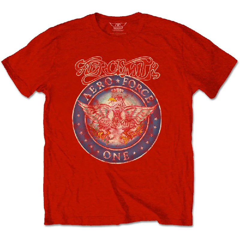 Aerosmith | Official Band T-Shirt | Aero Force Red Thin T-Shirt Open Front Quick Dry Aerosmith | Official Band T-Shirt | Aero Force Red Thin T-Shirt Open Front Quick Dry