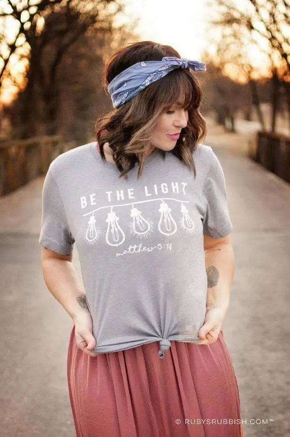 Be the Light | Christian T-Shirt Polka Dot Checkered Tartan