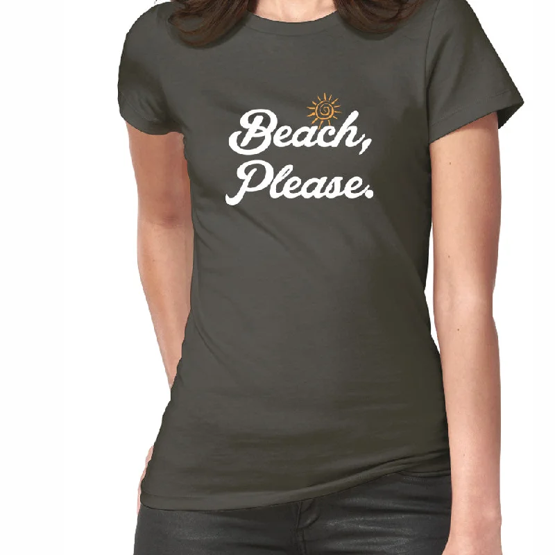 Beach Please - T-Shirt Mesh Blend Leather Blend Suede Blend