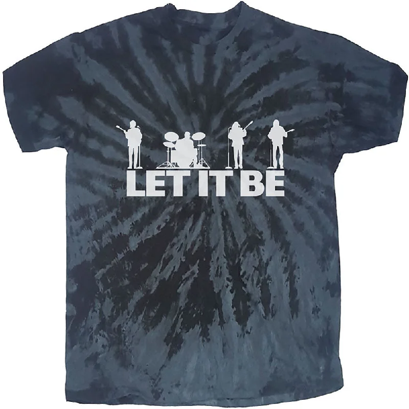 The Beatles | Official Band T-Shirt | Let It Be Silhouette (Dip-Dye) Print Jacquard Patchwork The Beatles | Official Band T-Shirt | Let It Be Silhouette (Dip-Dye) Print Jacquard Patchwork