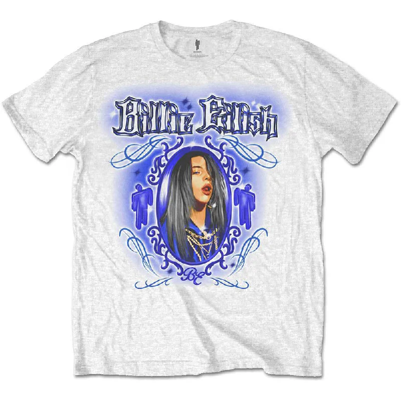 Billie Eilish Kids T-Shirt: Airbrush Photo Zippered Buttoned Snapped