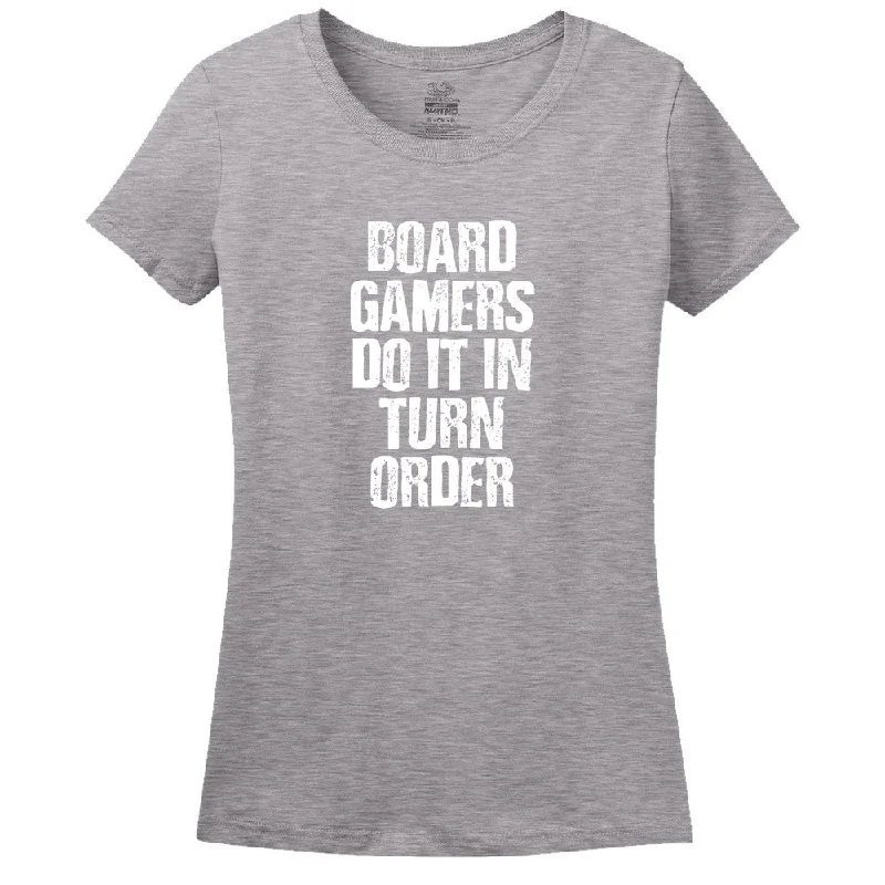 Board Gamers Do It In Turn Order Women's T-Shirt Jersey Fabric Tulle Fabric Batik Fabric