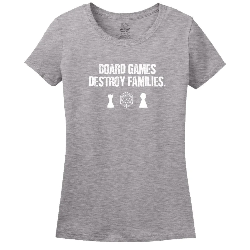 Board Games Destroy Families Women's T-Shirt Satin Blend Silk Blend Wool Blend