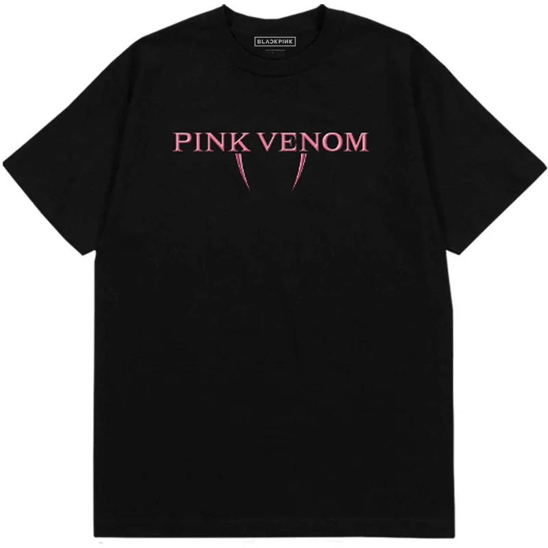 BlackPink | Official Band T-Shirt | Pink Venom Logo (Back Print) Iron Safe Non-Iron Wrinkle Free BlackPink | Official Band T-Shirt | Pink Venom Logo (Back Print) Iron Safe Non-Iron Wrinkle Free