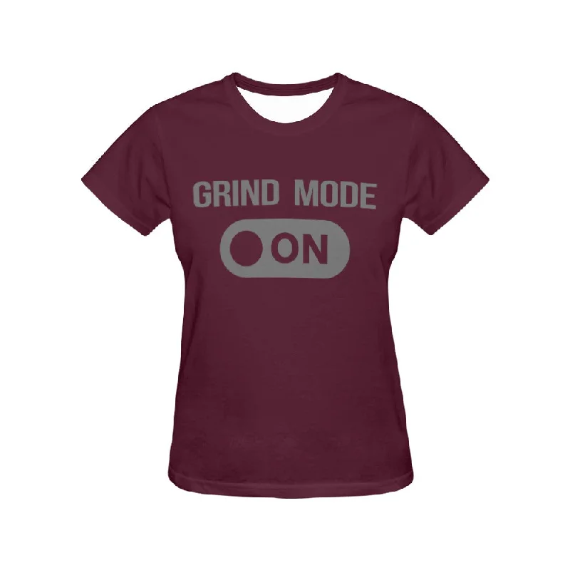 Grind Mode All Over Print T-Shirt for Women Elegant Classic Vintage