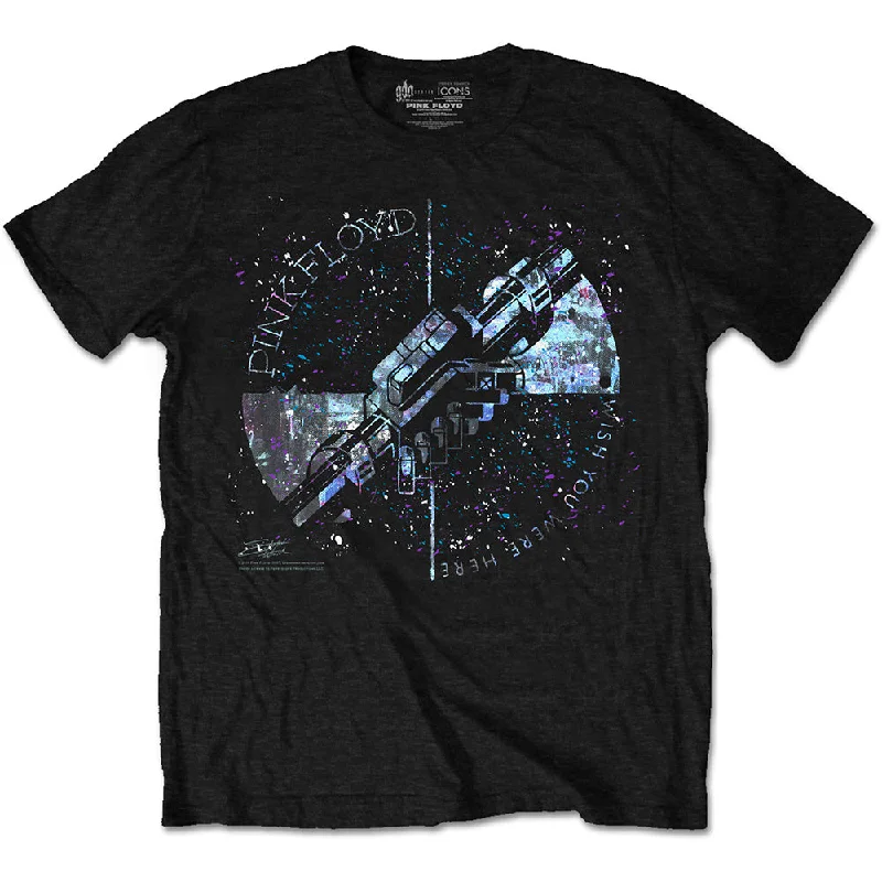 Pink Floyd | Official Band T-Shirt | Machine Greeting Blue V-Neck T-Shirt Long Sleeve Cotton Pink Floyd | Official Band T-Shirt | Machine Greeting Blue V-Neck T-Shirt Long Sleeve Cotton