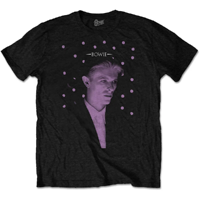 David Bowie | Official Band T-Shirt | Dots Cotton Fabric Linen Fabric Terry Fabric