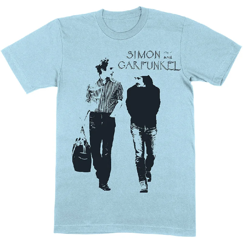 Simon & Garfunkel | Official Band T-Shirt | Walking Seamless Knitted Crochet