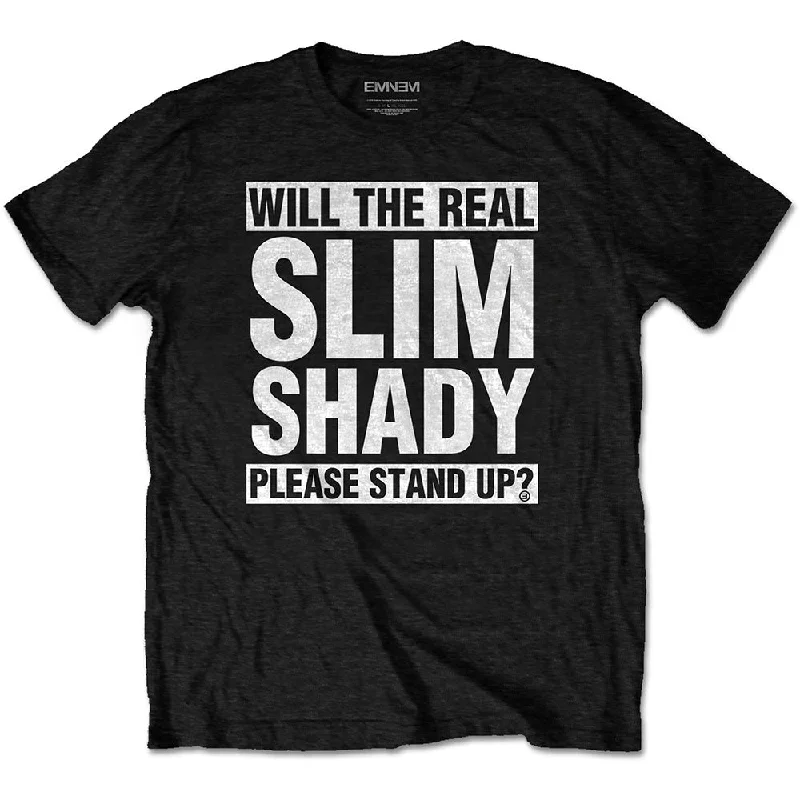 Eminem | Official Band T-Shirt | The Real Slim Shady Ribbed T-Shirt High Neck Heavyweight