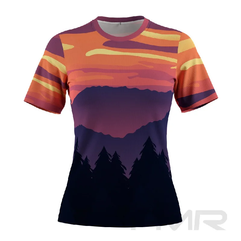 FMR Women's Sunset  Performance Short Sleeve T-Shirt Nylon Fabric Polyester Fabric Spandex Fabric