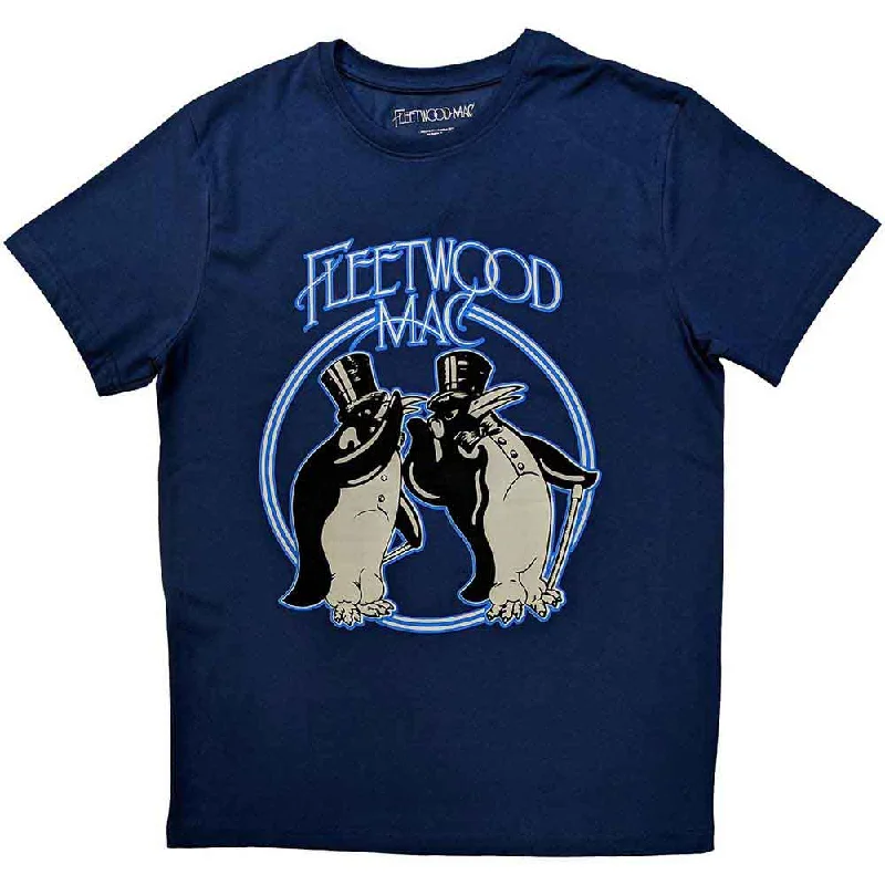 Fleetwood Mac | Official Band T-Shirt | Penguins Blue Fleece Nylon Spandex