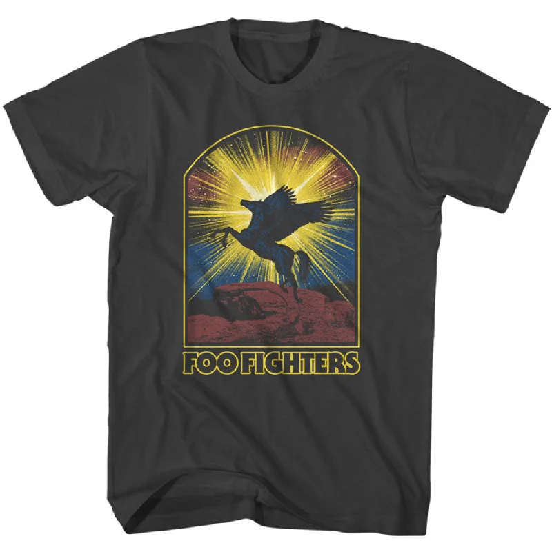 Foo Fighters | Official Band T-Shirt | Pegasus Print Jacquard Patchwork