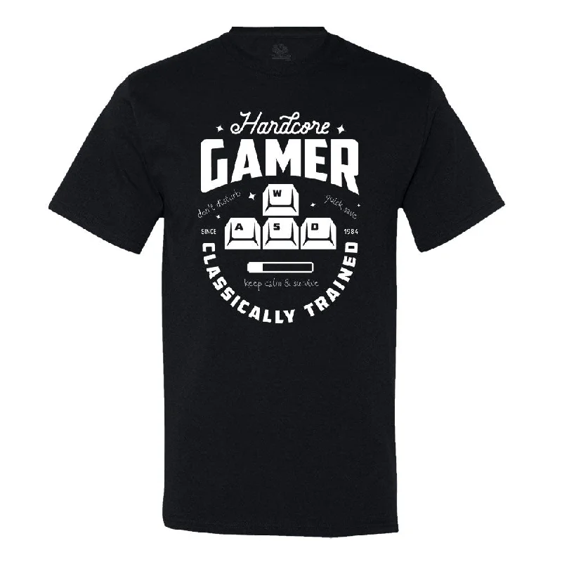 Hardcore.. Classically Trained Gamer - T-Shirt Mesh Canvas Denim