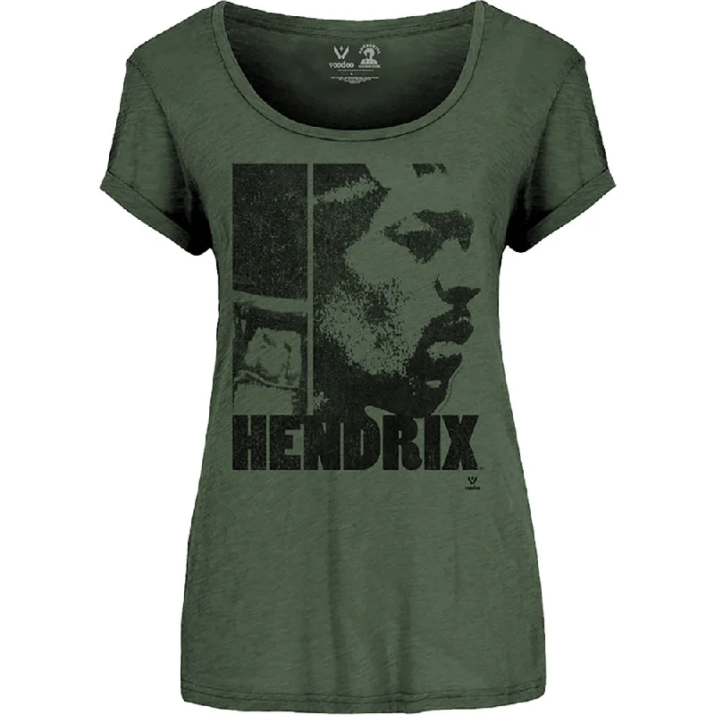 Jimi Hendrix Ladies T-Shirt: Let Me Live Silk Blend Satin Velvet