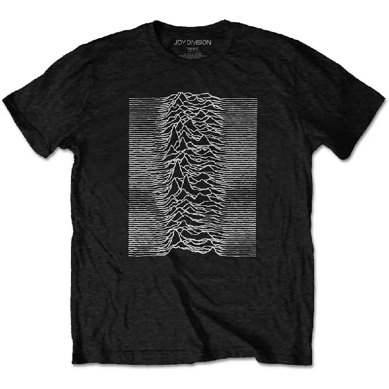 Joy Division | Official Band T-Shirt | Unknown Pleasures (Back Print) Sequined Glittery Shiny