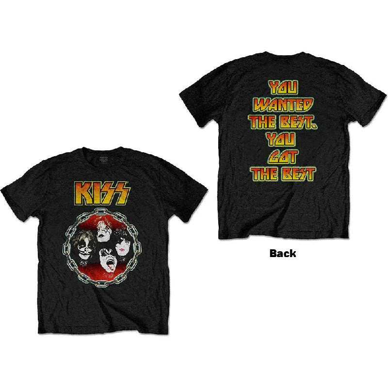 KISS T-Shirt: You Wanted The Best (Back Print) Print Jacquard Patchwork