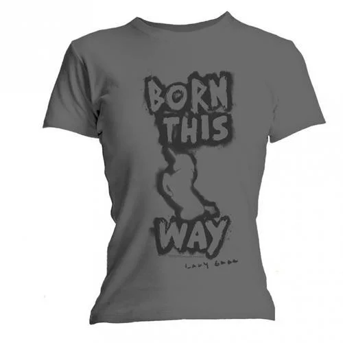 Lady Gaga T-Shirt: Born This Way Graphic T-Shirt Round Neck Polyester