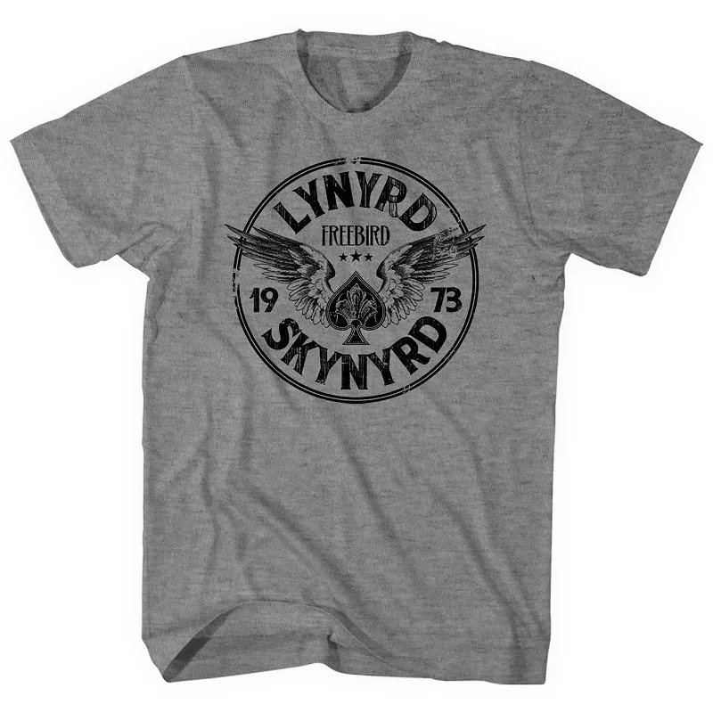 Lynyrd Skynyrd | Official Band T-Shirt | Freebird '73 Wings Grey Casual Formal Business Lynyrd Skynyrd | Official Band T-Shirt | Freebird '73 Wings Grey Casual Formal Business