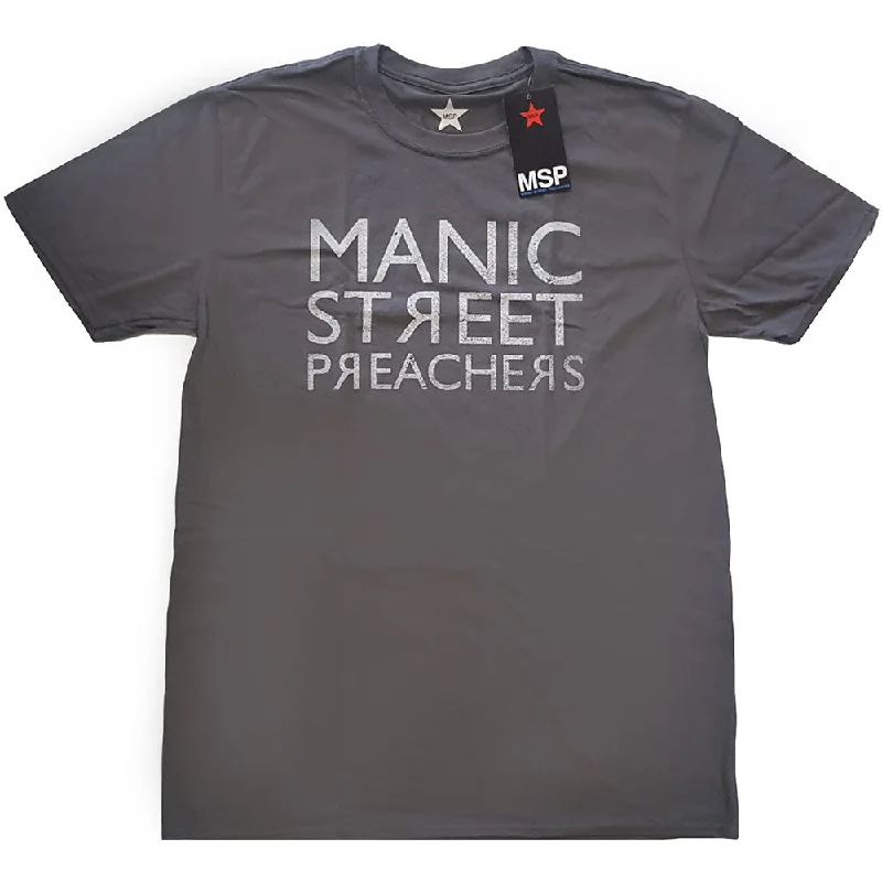 Manic Street Preachers | Official Band T-Shirt | Reversed Logo Chenille Brocade Lace